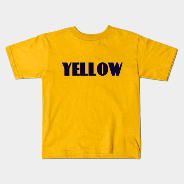 Yellow and blue design! Kids T-Shirt by VellArt